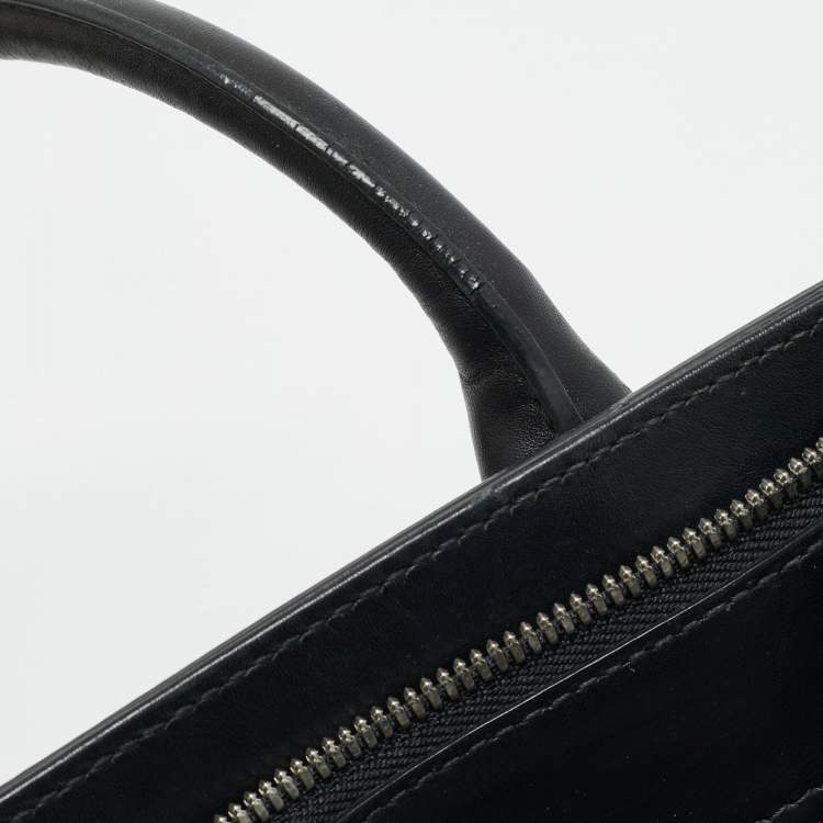 Pre Owned Balenciaga Black Leather Padlock Tote