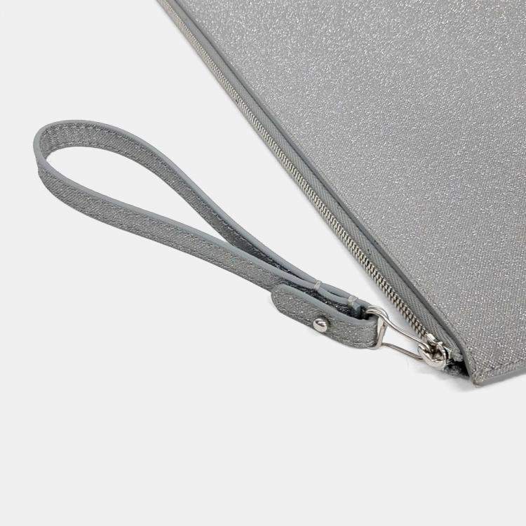 Pre Owned Balenciaga Grey Fabric Clutch