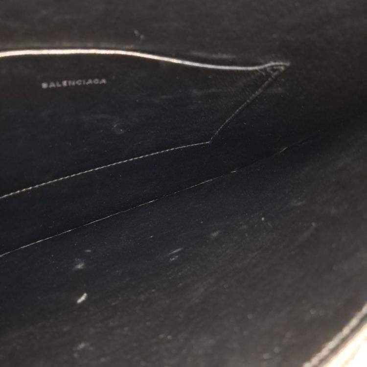 Pre Owned Balenciaga Grey Fabric Clutch