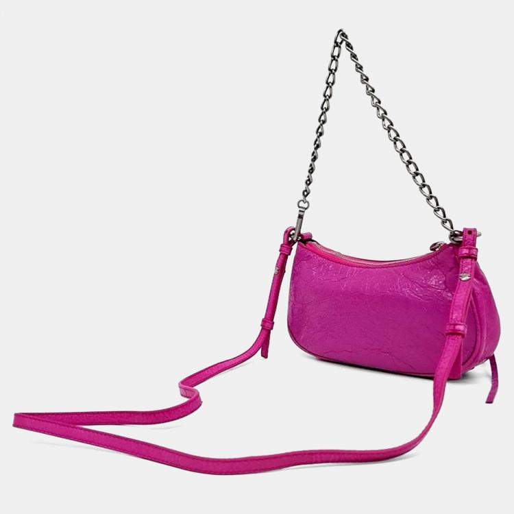 مملوكة مسبقًا Balenciaga Pink Leather Le Cargol Mini Shoulder Bag