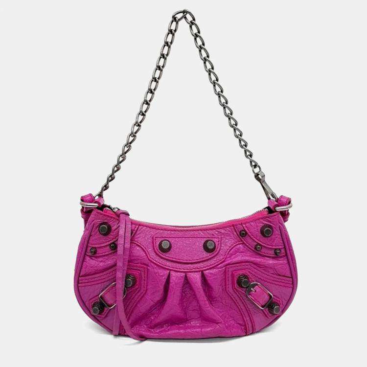 مملوكة مسبقًا Balenciaga Pink Leather Le Cargol Mini Shoulder Bag