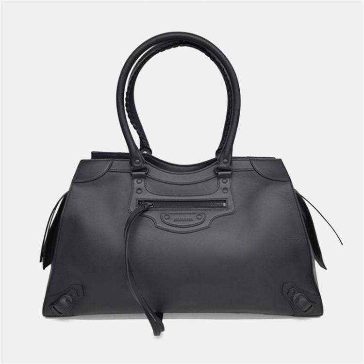 Pre Owned Balenciaga Black Leather Neo Classic City Bag L