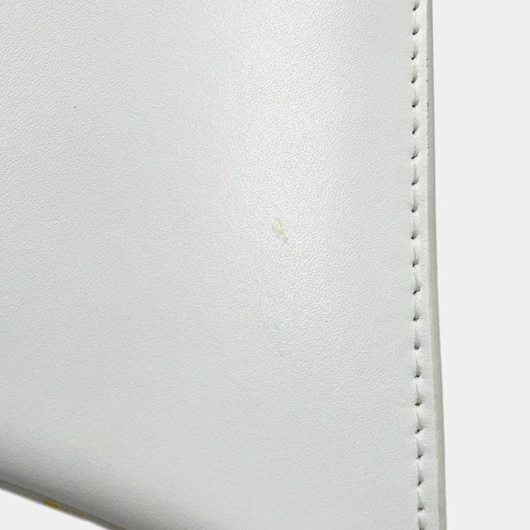 Pre Owned Balenciaga X Adidas Hourglass Small White Leather Shoulder Bag