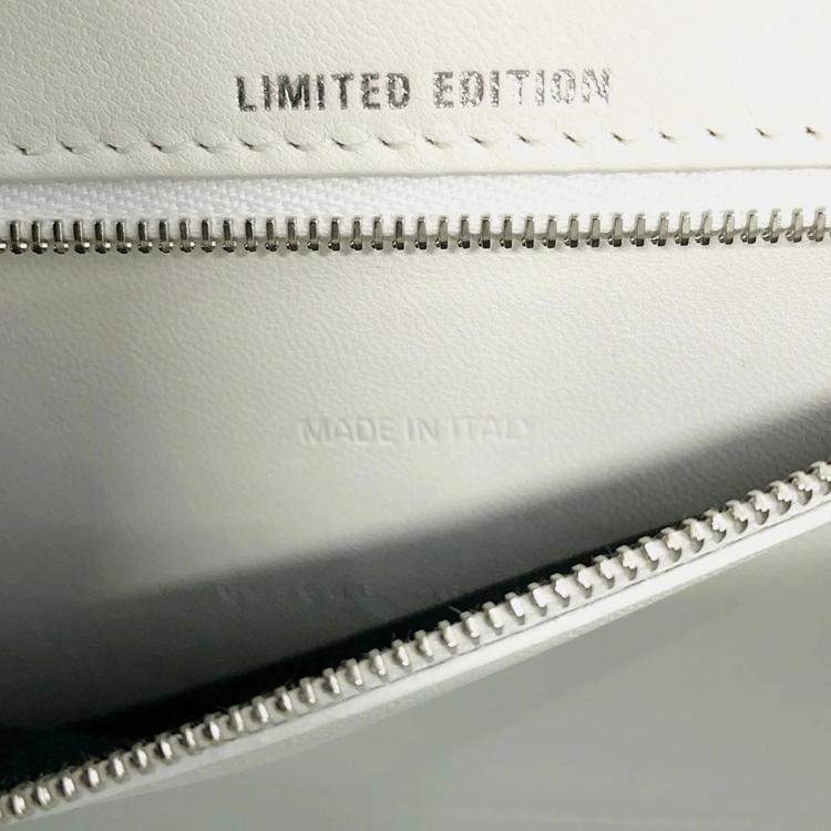 Pre Owned Balenciaga X Adidas Hourglass Small White Leather Shoulder Bag