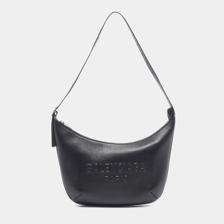Pre Owned Balenciaga Black Leather Mary-Kate Shoulder Bag