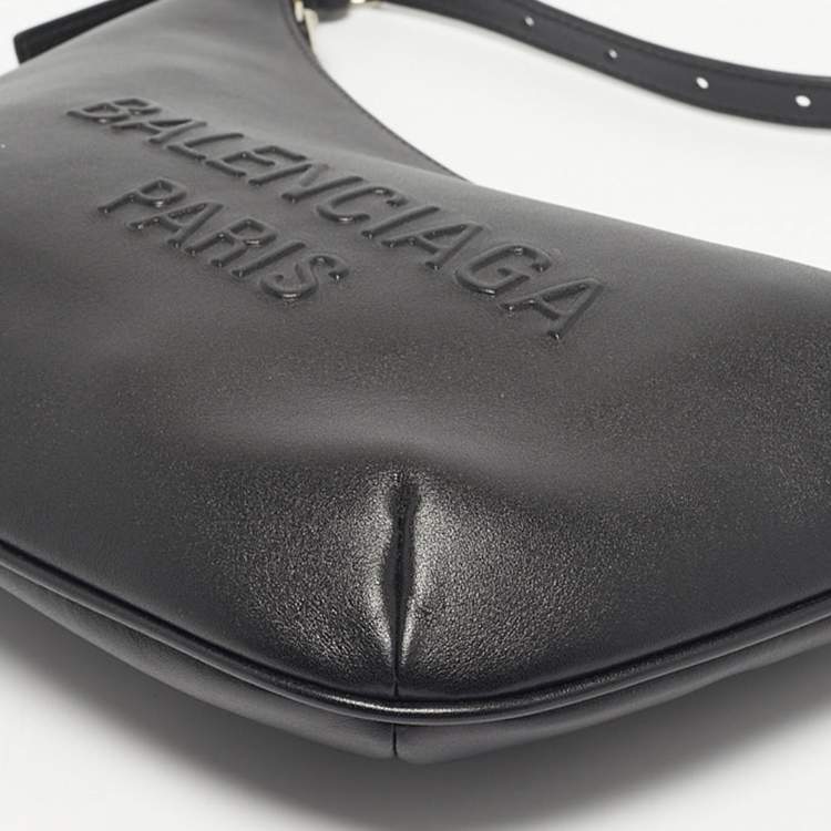 Pre Owned Balenciaga Black Leather Mary-Kate Shoulder Bag