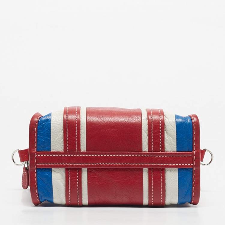 Pre Owned Balenciaga Multicolor Leather XS Bazar Stripe Tote