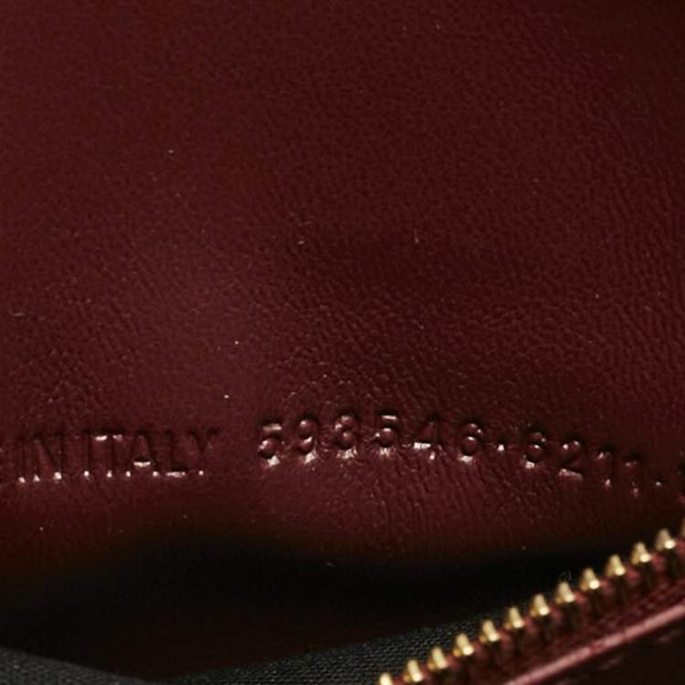 Pre Owned Balenciaga Burgundy Croc Embossed Leather Small Hourglass Top Handle Bag
