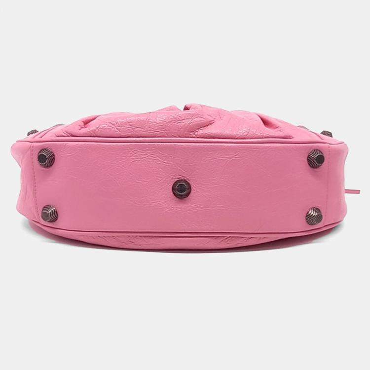 Pre Owned Balenciaga Pink Leather Le Cargo Bag Small