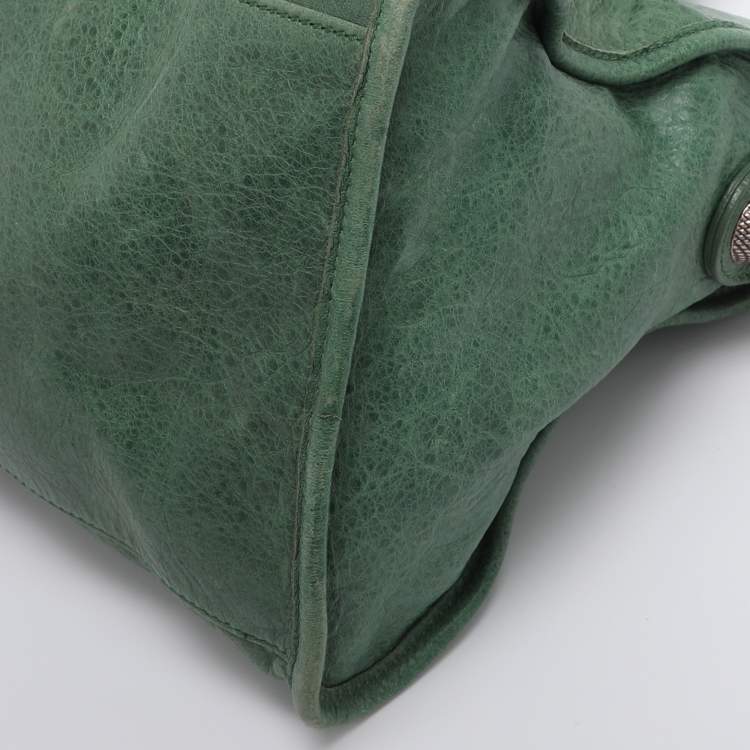 Pre Owned Balenciaga Green Leather RGGH Part Time Bag