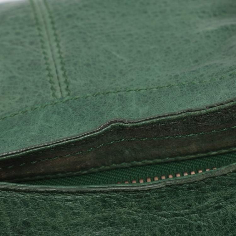Pre Owned Balenciaga Green Leather RGGH Part Time Bag