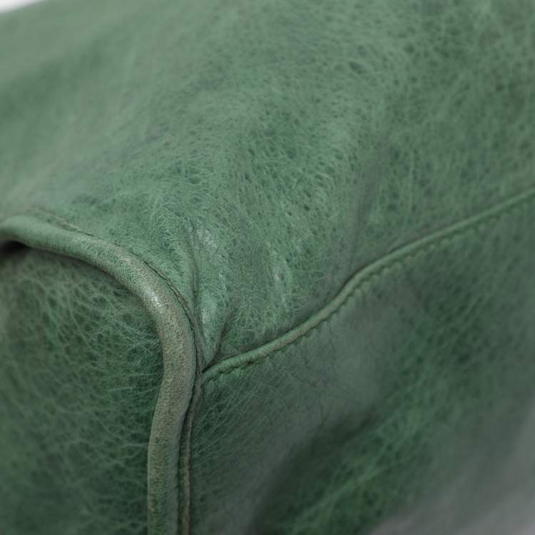Pre Owned Balenciaga Green Leather RGGH Part Time Bag