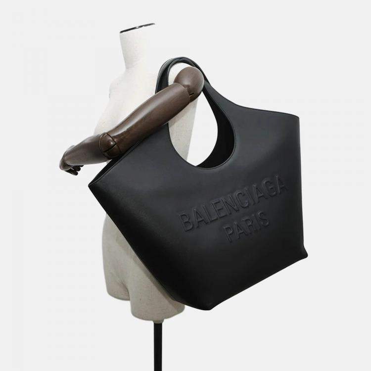 Pre Owned Balenciaga Mary Kate Medium Black Leather Tote Bag
