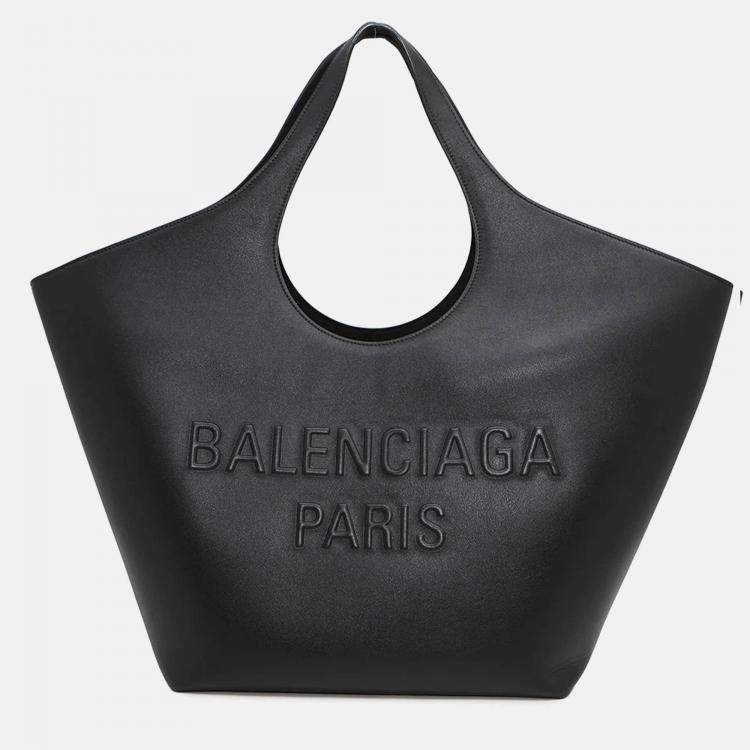 Pre Owned Balenciaga Mary Kate Medium Black Leather Tote Bag