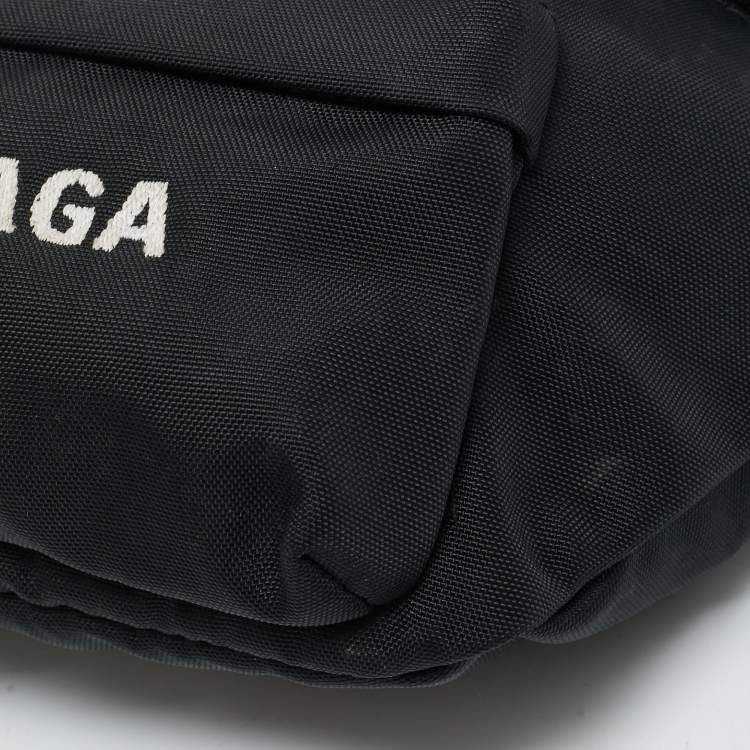 Pre Owned Balenciaga Black Nylon Explorer Belt Bag
