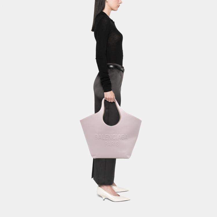 Pre Owned Balenciaga Pink Medium Smooth Calfskin Mary Kate Tote