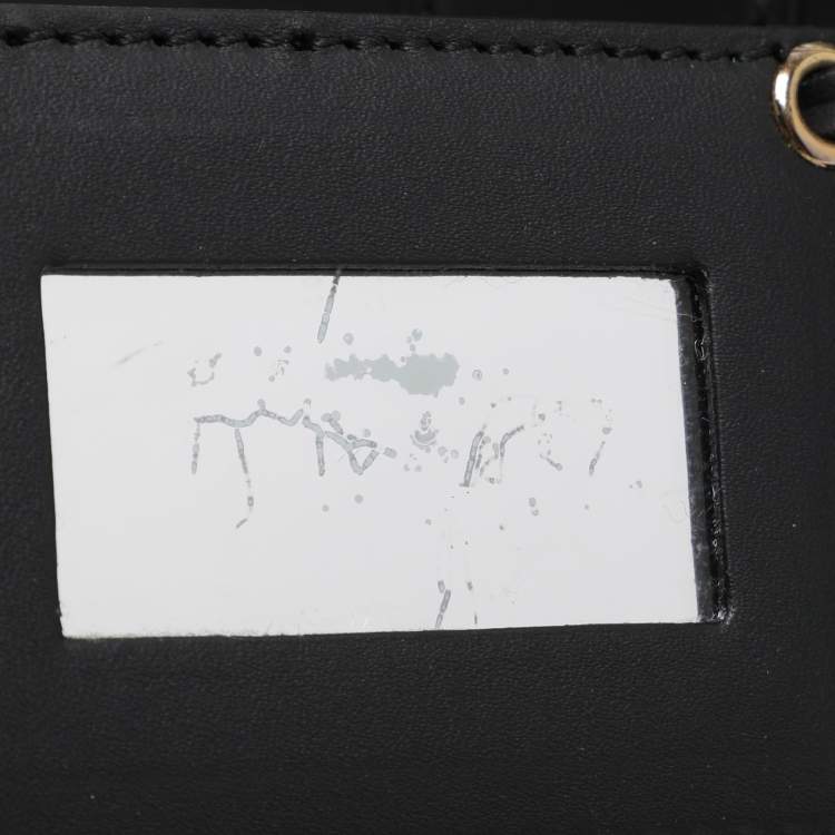 Pre Owned Balenciaga Black Leather Mini Padlock All Afternoon Tote