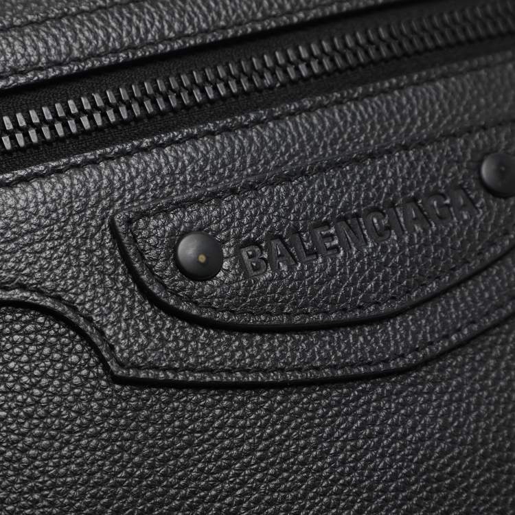 Pre Owned Balenciaga Black Leather Neo Pouch Clutch