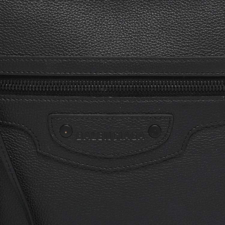 Pre Owned Balenciaga Black Leather Neo Pouch Clutch