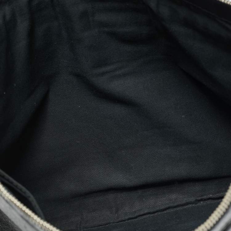 Pre Owned Balenciaga Black Leather Clip L Clutch