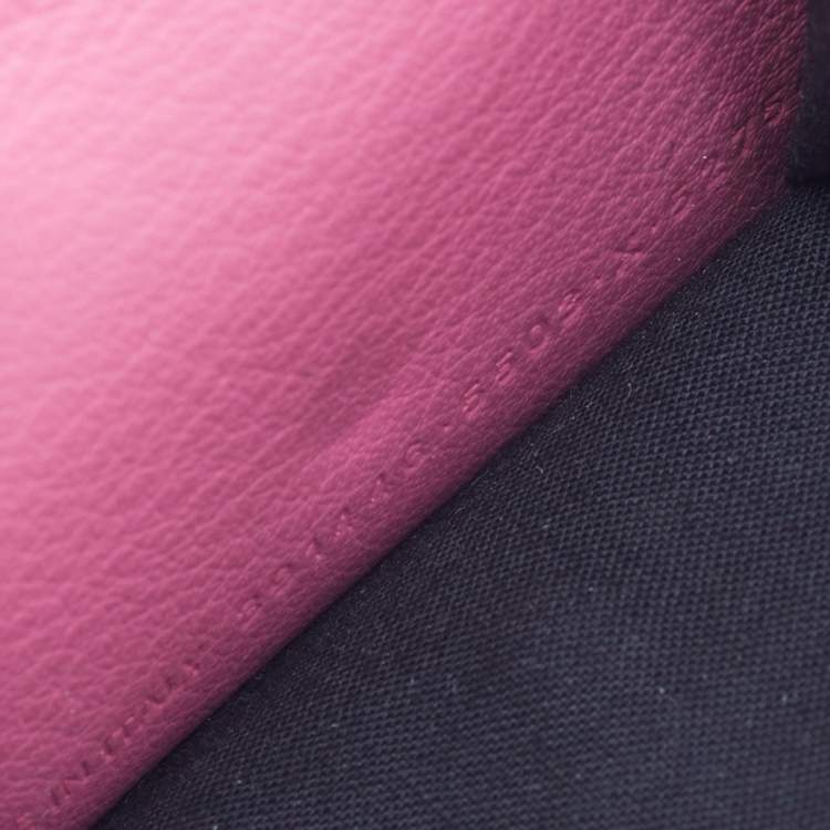 Pre Owned Balenciaga Pink Leather Mini Papier Flap Wallet
