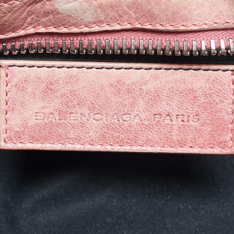 Pre Owned Balenciaga Pink Leather GSH Part Time Tote