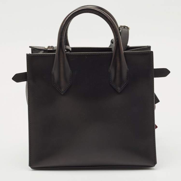 Pre Owned Balenciaga Black Leather Mini All Afternoon Tote