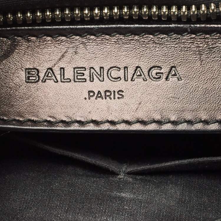Pre Owned Balenciaga Black Leather Mini All Afternoon Tote