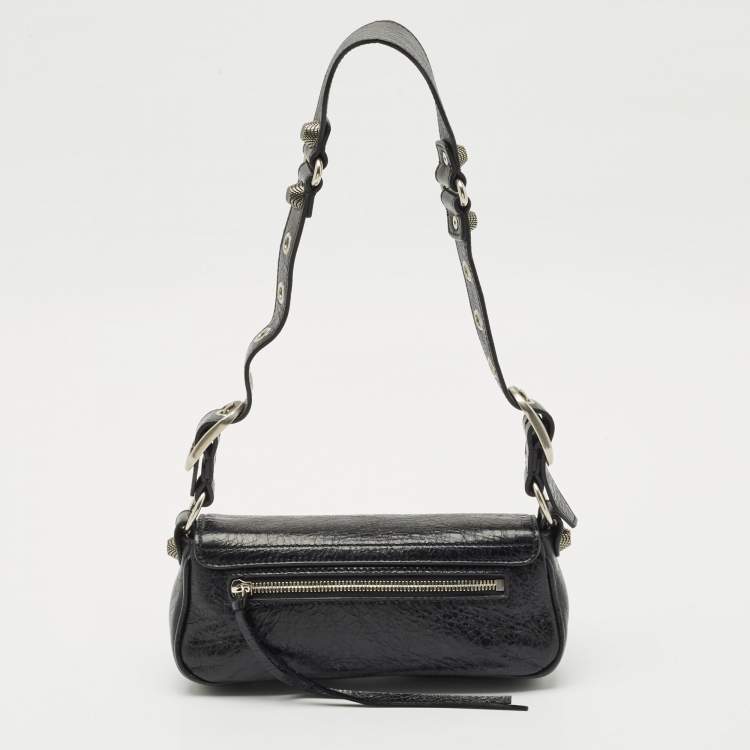 Pre Owned Balenciaga Black Leather XS Le Cagole Sling Bag