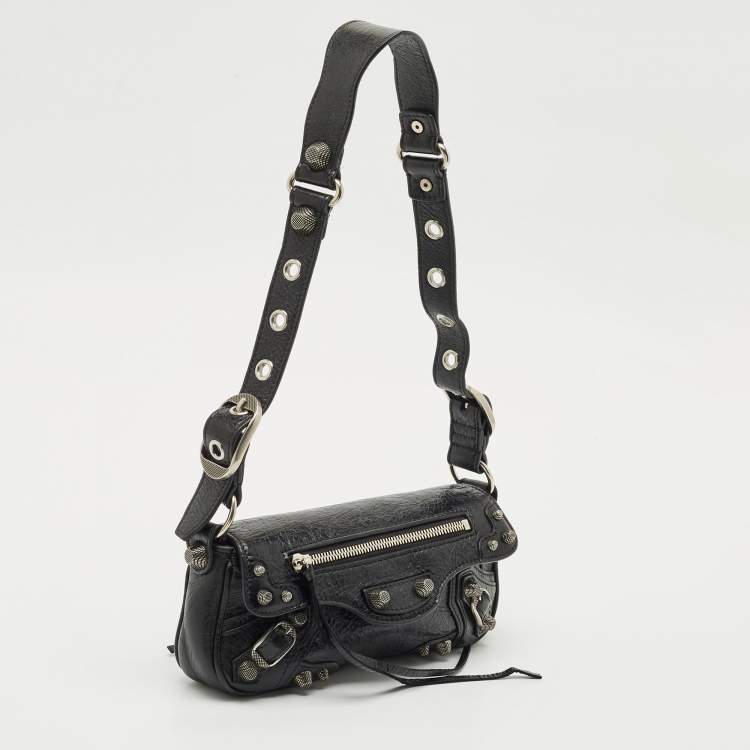 Pre Owned Balenciaga Black Leather XS Le Cagole Sling Bag