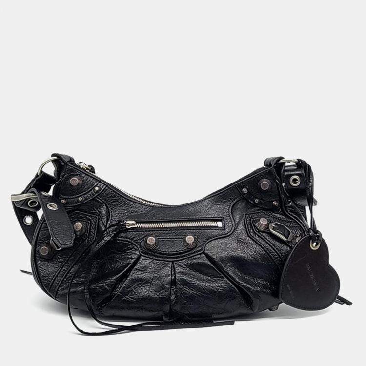 Pre Owned Balenciaga Black Leather Le Cargo Bag Small