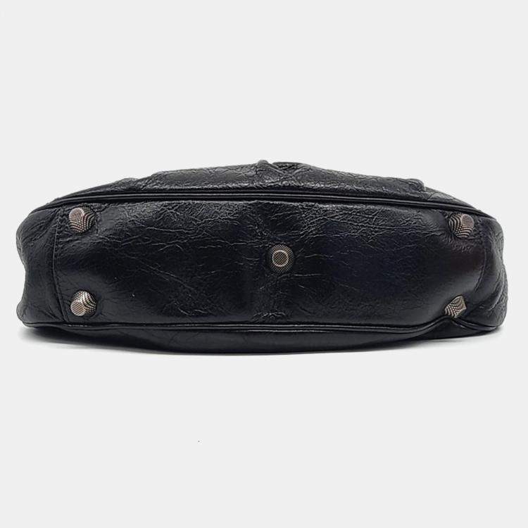 Pre Owned Balenciaga Black Leather Le Cargo Bag Small