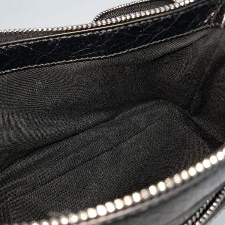 Pre Owned Balenciaga Black Leather Superbiz Shoulder Bag