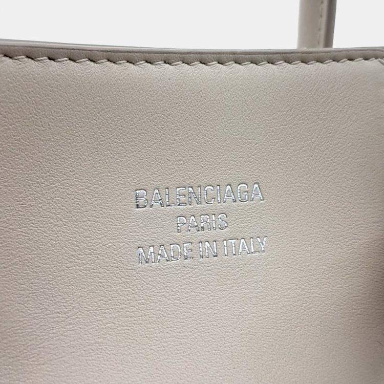 Pre Owned Balenciaga Beige Leather Tote and Shoulder Bag