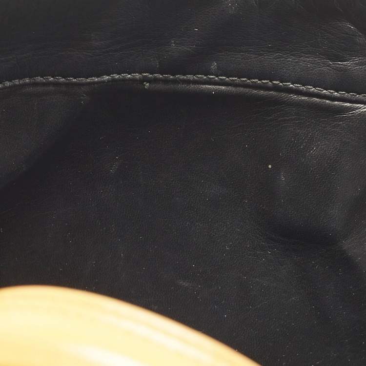 Pre Owned Balenciaga Mustard Yellow Leather Triangle Duffle S Bag