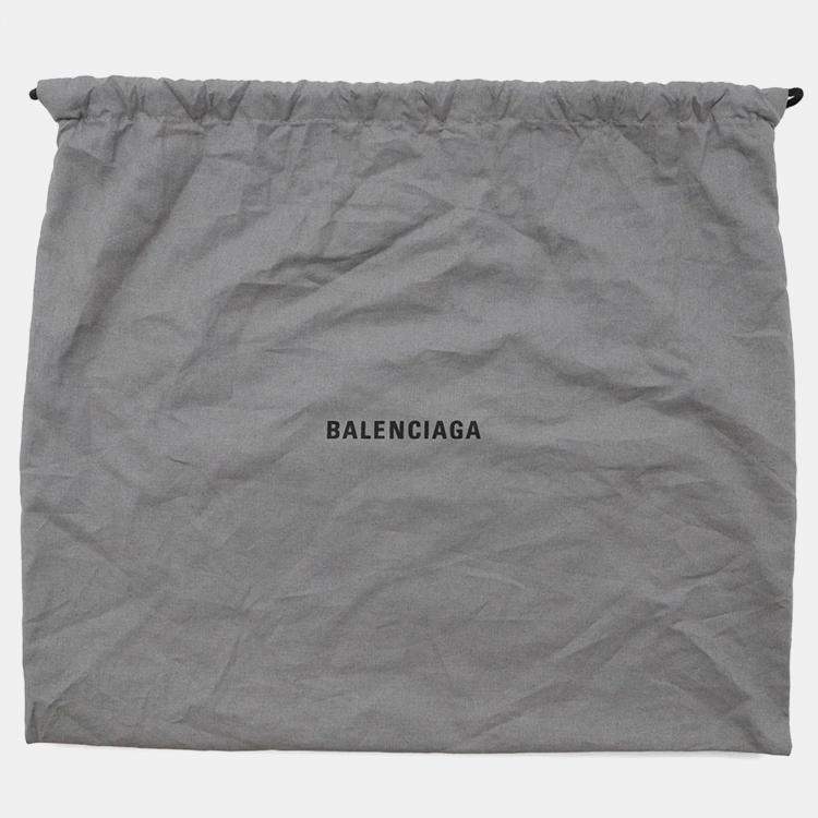 Pre Owned Balenciaga Downtown XS Black Croco Embossed Leather Chain Shoulder Bag