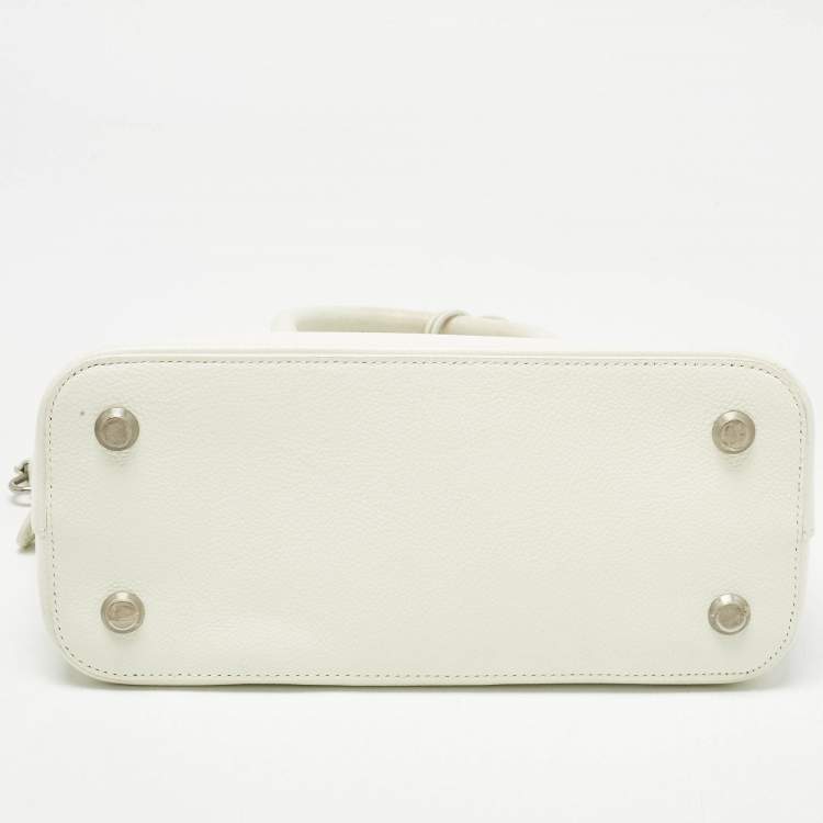 Pre Owned Balenciaga White/Pink Leather Small Ville Satchel