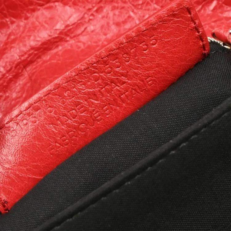 Pre Owned Balenciaga Envelope Red Leather Shoulder Bag