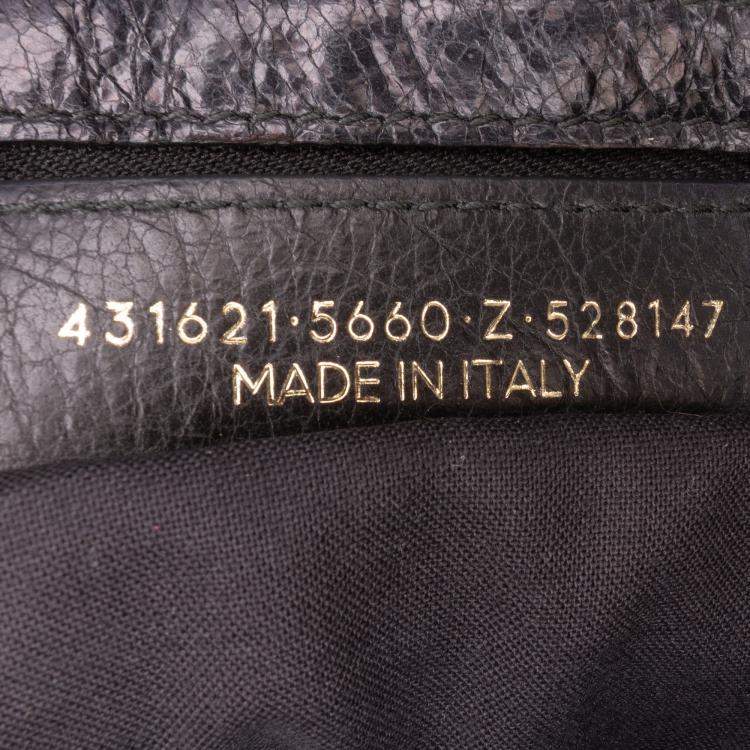 Pre Owned Balenciaga Black Multicolor Small Lambskin Motocross Striped Classic City Satchel