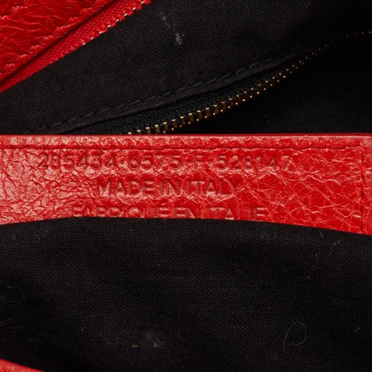 Pre Owned Balenciaga Orange Leather RGH Town Bag