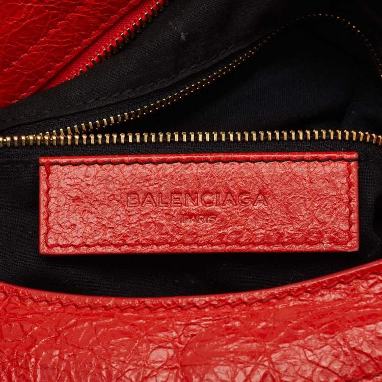 Pre Owned Balenciaga Orange Leather RGH Town Bag