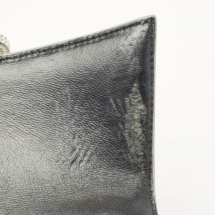 Pre Owned Balenciaga Grey Suede Crystal Embellished XS Hourglass Top Handle Bag