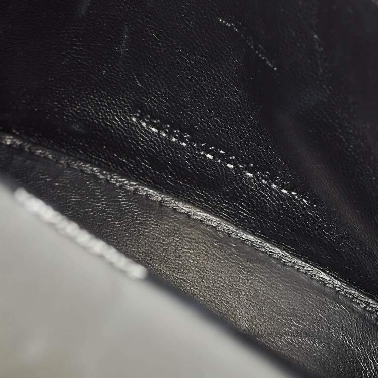 Pre Owned Balenciaga Grey Suede Crystal Embellished XS Hourglass Top Handle Bag
