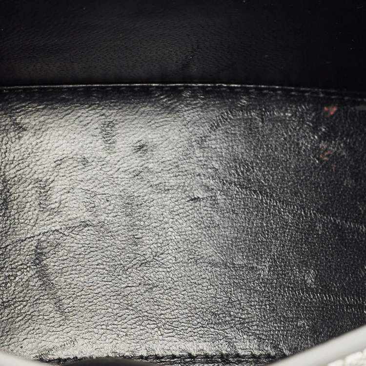 Pre Owned Balenciaga Grey Suede Crystal Embellished XS Hourglass Top Handle Bag