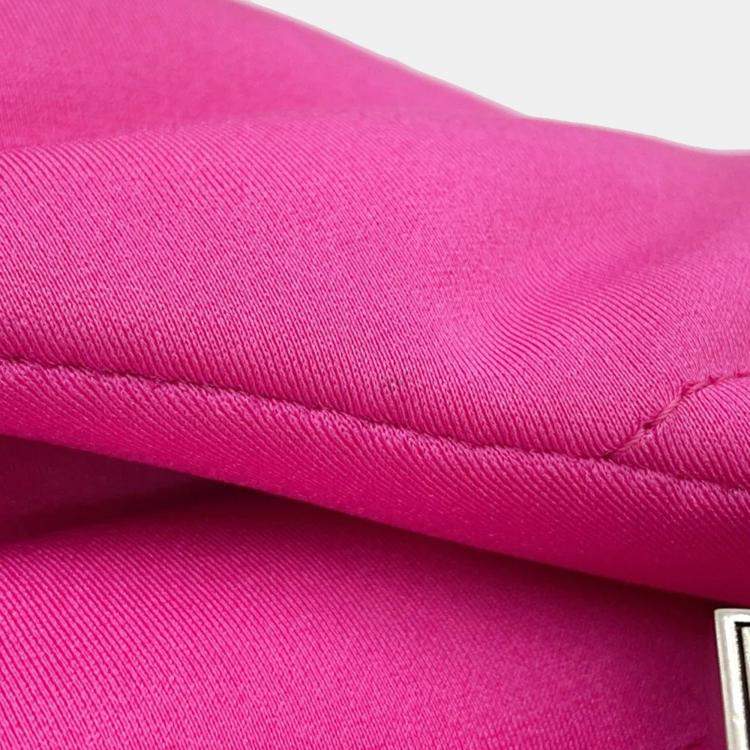 Pre Owned Balenciaga Crush Pink Quilted Nylon Shoulder Bag