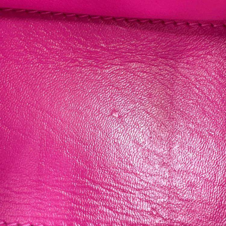 Pre Owned Balenciaga Crush Pink Quilted Nylon Shoulder Bag