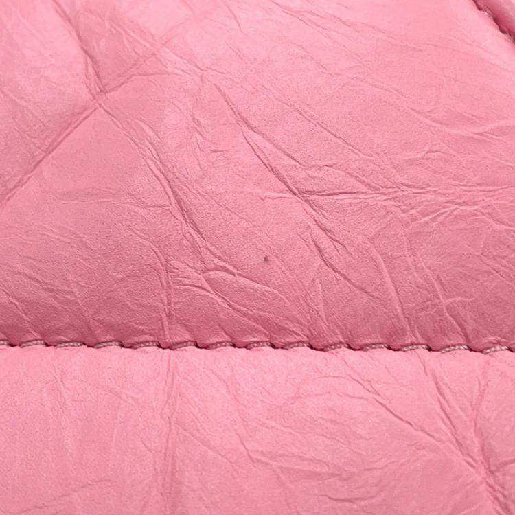 Pre Owned Balenciaga Crush XS Pink Leather Shoulder Bag