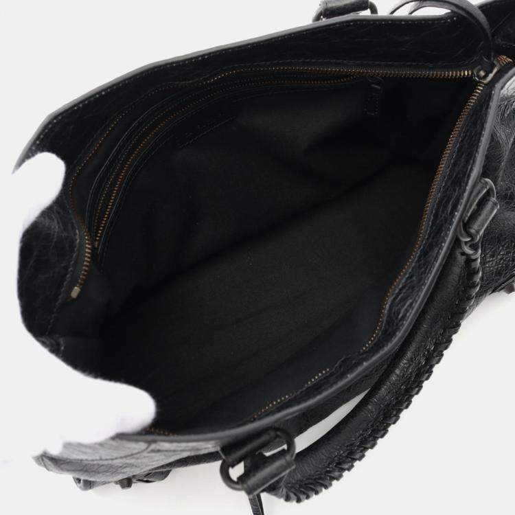 Pre Owned Balenciaga City Medium Black Leather Shoulder Bag