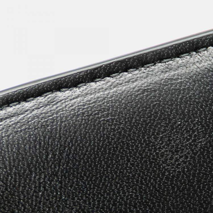 Pre Owned Balenciaga X Adidas Hourglass Crossbody Chain Wallet Shoulder Bag Black White Leather