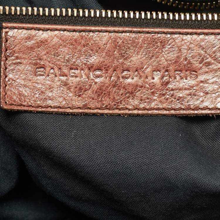 Pre Owned Balenciaga Brown Leather GGH Pompon Hobo